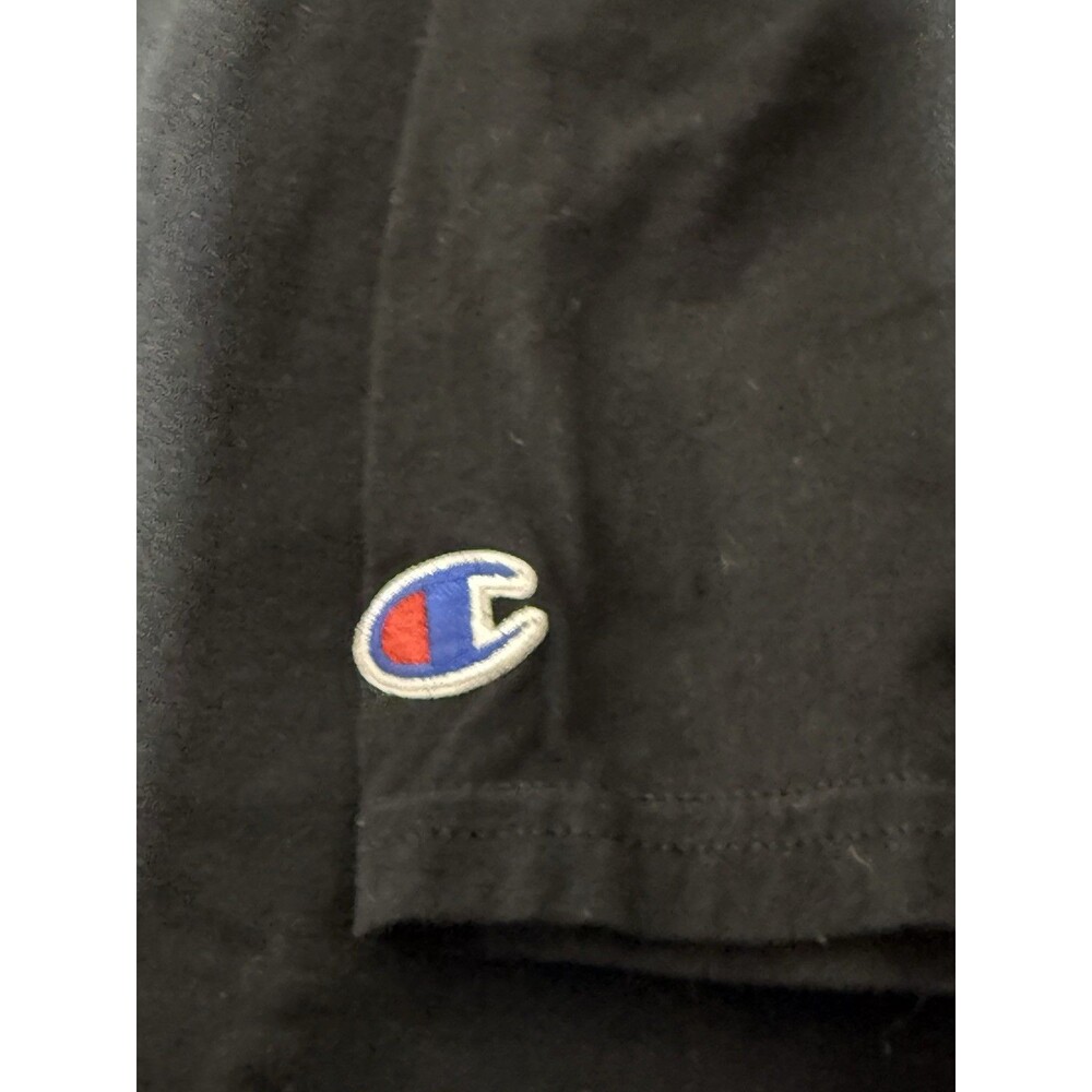 Champion Athleticwear Men's XL Long Sleeve Black Cotton Graphic T Shirt - Picture 5 of 5